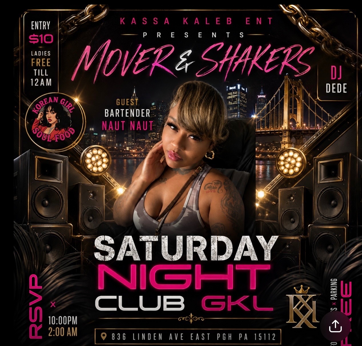 Saturday Night Club GKL with DJ Dede flyer